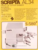 Scripta AL34, Cutter Grinder Instructions parts and Wiring Manual